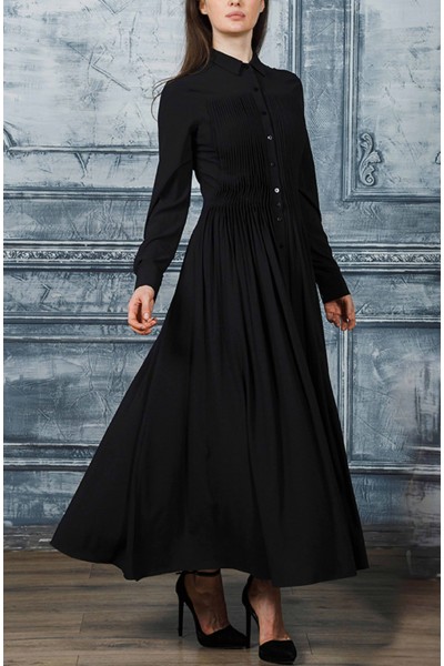 Платье Власта (темно-синий, черный)