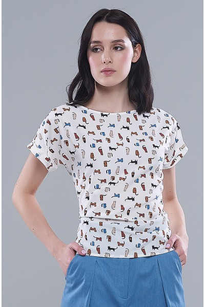 Блузка Алена (Принт)