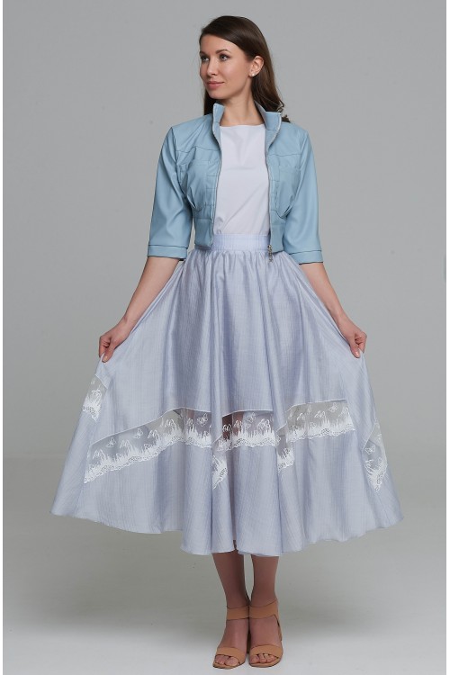 Блузка Алена (Голубая)