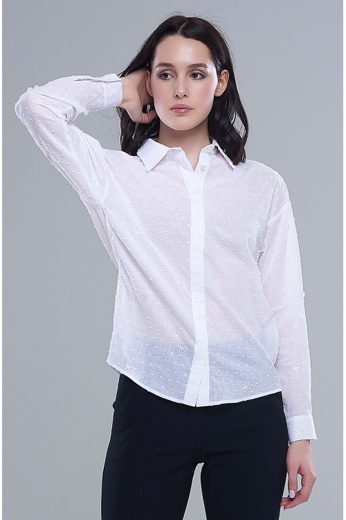 Блузка Алиста (Хлопок, белый)