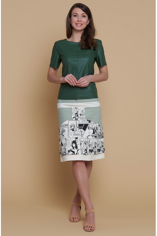 Блузка Экокожа