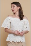 Блузка Маша (Кружево, кремовая)