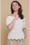 Блузка Маша (Кружево, кремовая)