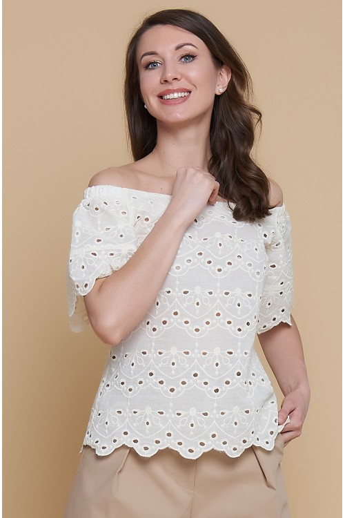 Блузка Маша (Кружево, кремовая) Блузка Маша (Кружево, кремовая)