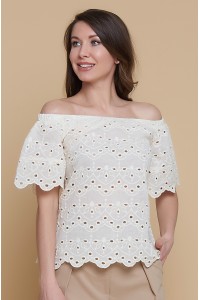 Блузка Маша (Кружево, кремовая)