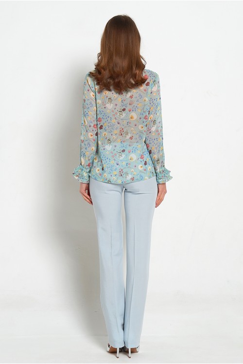 Блузка Жизель (Шифон, принт)