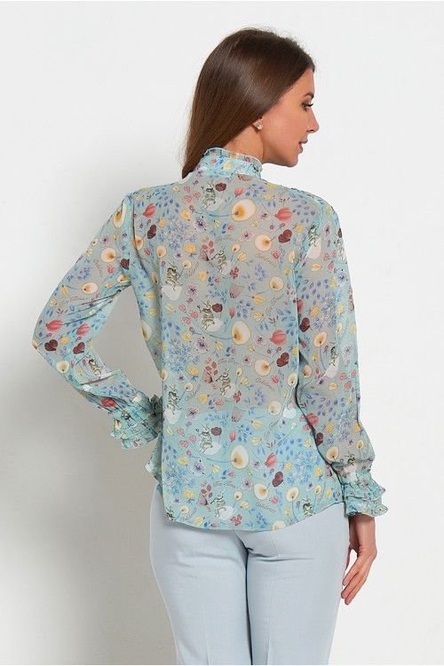Блузка Жизель (Шифон, принт)