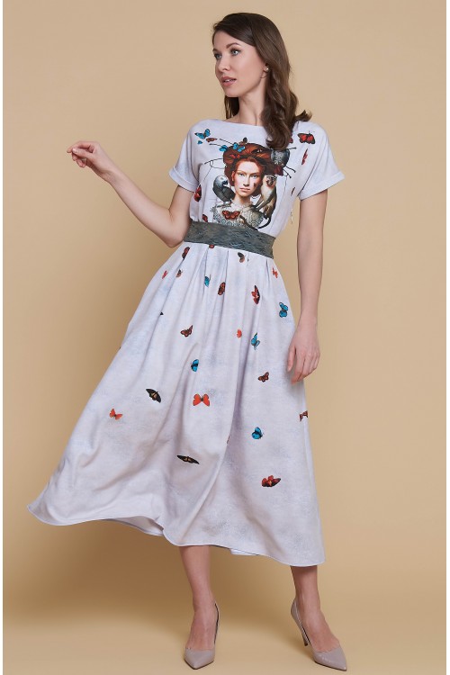 Платье Аленка (Девочка и бабочки)