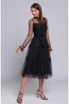 Платье Анжела ( Чёрное,миди)