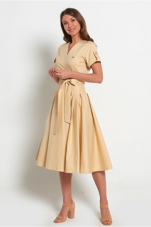 Платье Геля (Бежевое) Платье Геля (Бежевое)