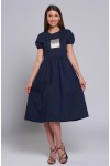 Платье Полина (Синее, хлопок)