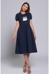 Платье Полина (Синее, хлопок)