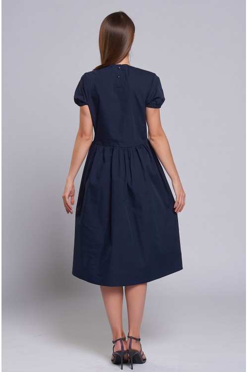 Платье Полина (Синее, хлопок)