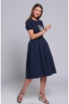 Платье Полина (Синее, хлопок)