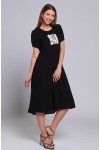 Платье Полина (Черное, вискоза)