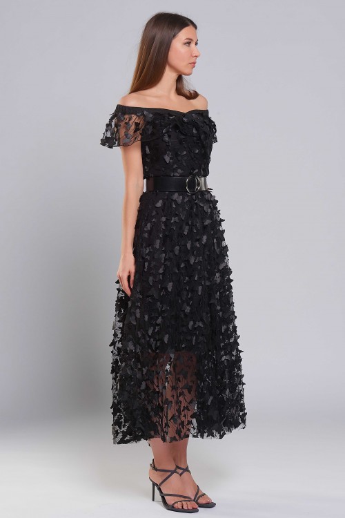 Платье Ромашка (Черные бабочки) Платье Ромашка (Черные бабочки)