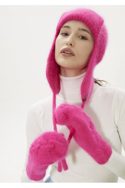 Шапка-ушанка цвет "Pink"