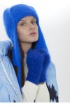 Шапка-ушанка цвет "Electric blue"