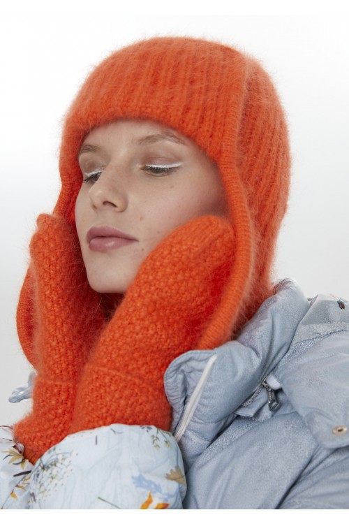 Шапка-ушанка цвет "Orange"