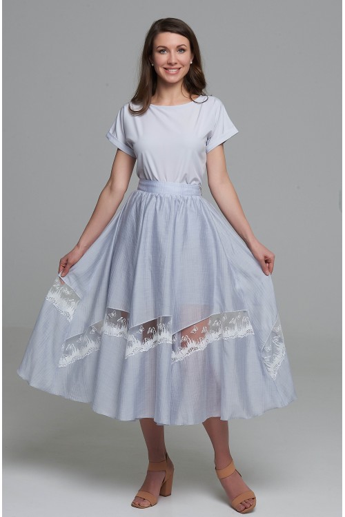 Блузка Алена (Голубая)