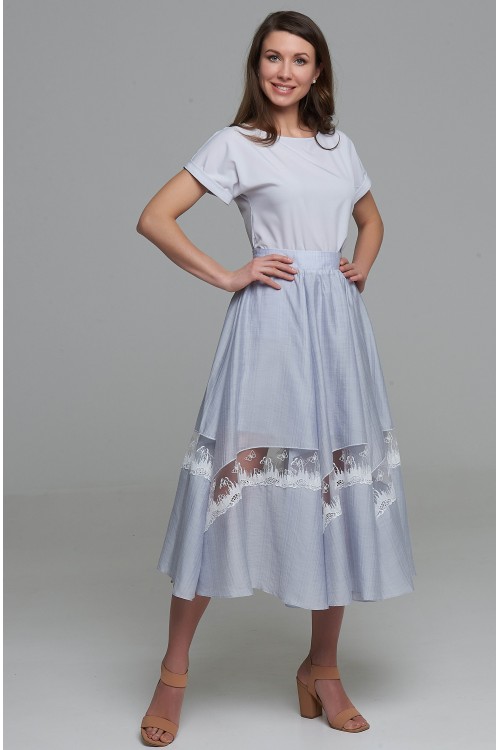 Блузка Алена (Голубая)