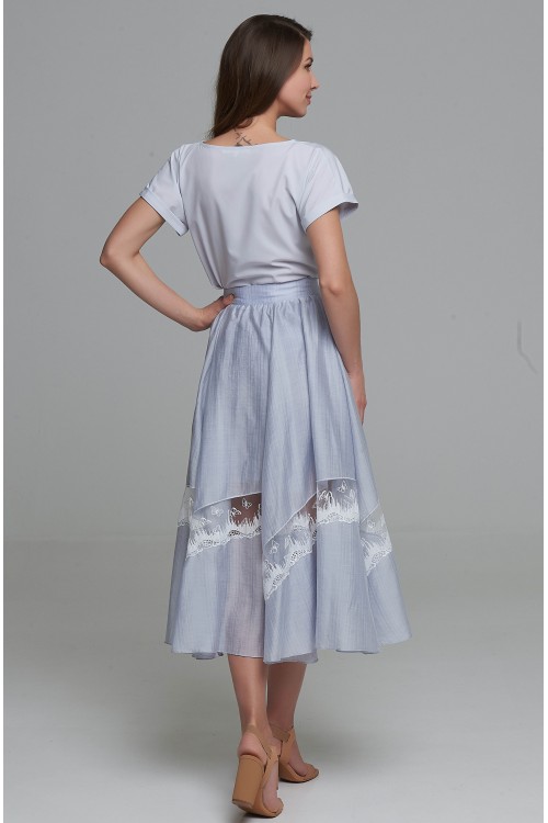 Блузка Алена (Голубая)