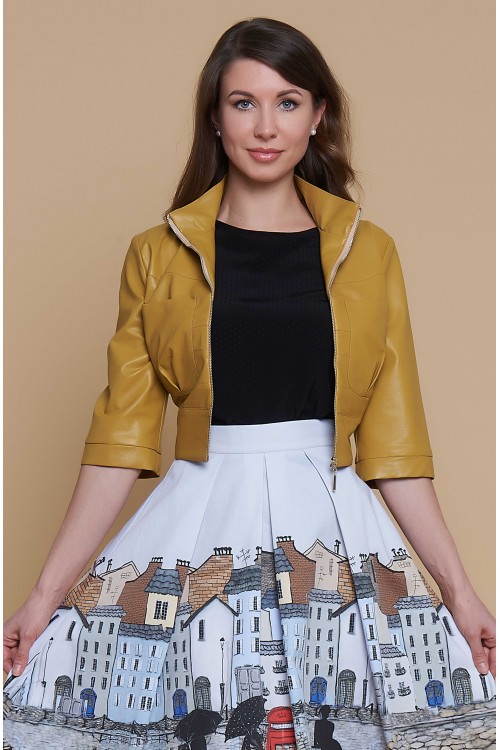 Жакет Ангелина (Экокожа, горчичный)