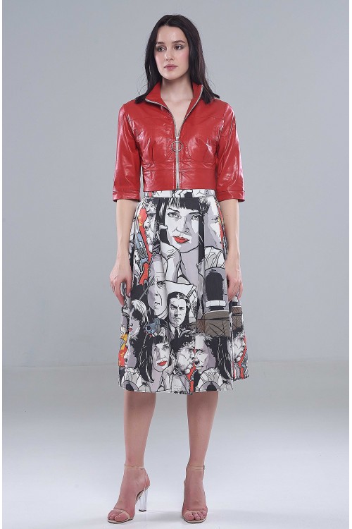 Жакет Ангелина (Экокожа, красный)