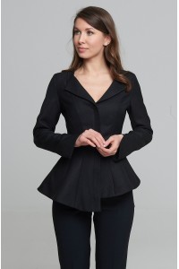 Жакет Грация с баской (Черный)